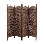Royal Heritage Handcrafted Wooden Room Partition - Brown