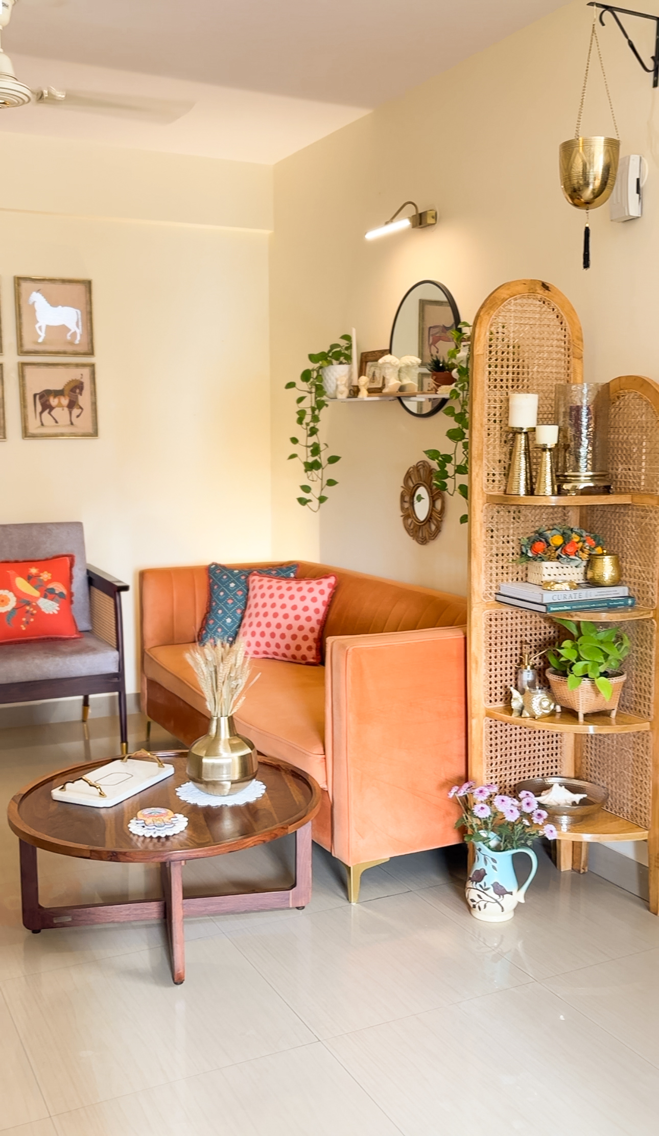 Aesthetic craft Corner cane shelf