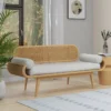 2 Seater Cane Bench in Sheesham Wood Aesthetic craft