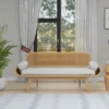 2 Seater Cane Bench in Sheesham Wood Aesthetic craft