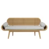 2 Seater Cane Bench in Sheesham Wood Aesthetic craft