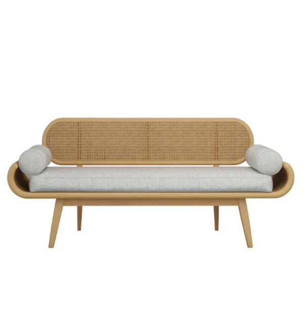2 Seater Cane Bench in Sheesham Wood Aesthetic craft