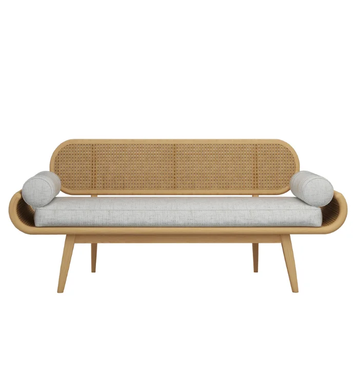 2 Seater Cane Bench in Sheesham Wood Aesthetic craft