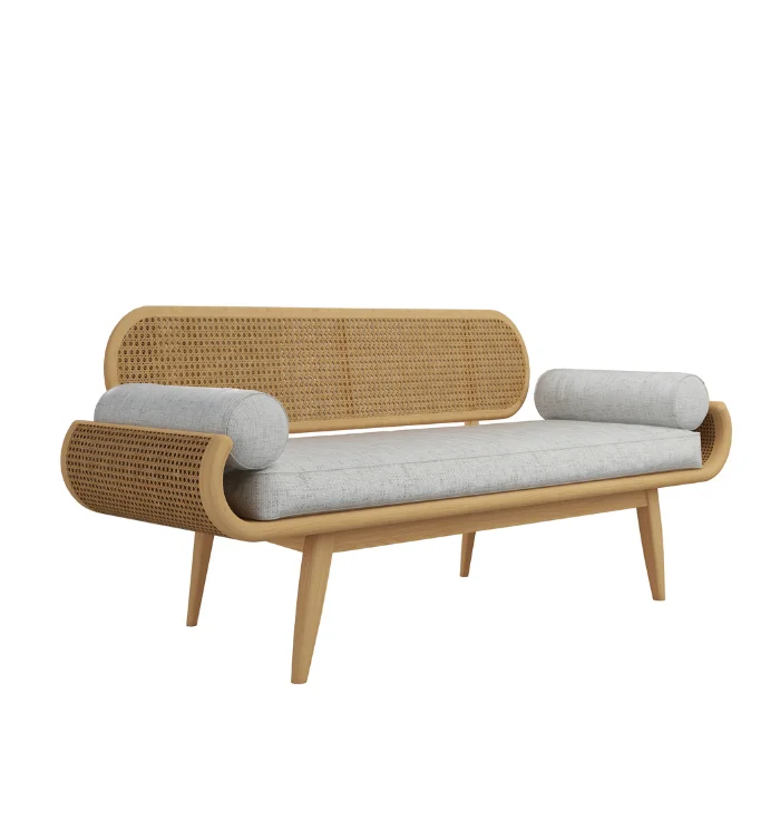 2 Seater Cane Bench in Sheesham Wood Aesthetic craft