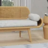 2 Seater Cane Bench in Sheesham Wood Aesthetic craft