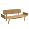 2 Seater Cane Bench in Sheesham Wood Aesthetic craft