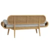2 Seater Cane Bench in Sheesham Wood Aesthetic craft