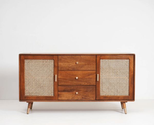 Sideboard with 2 Doors & 3 Drawers Brown Aesthetic craft
