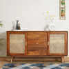 Sideboard with 2 Doors & 3 Drawers Brown Aesthetic craft
