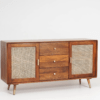 Sideboard with 2 Doors & 3 Drawers Brown Aesthetic craft