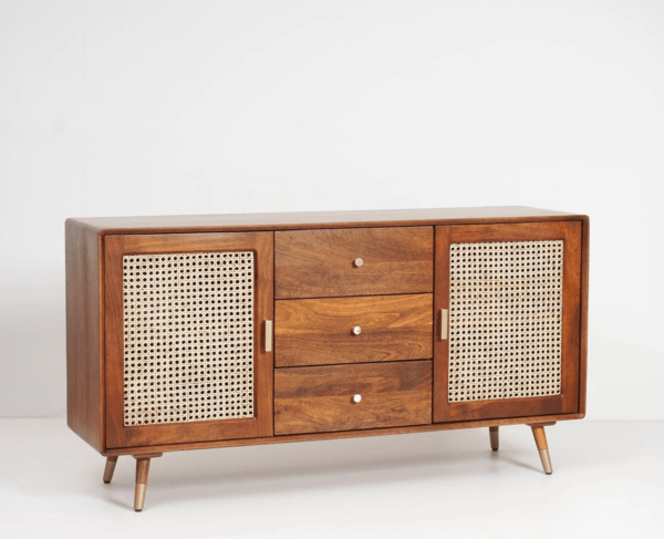 Sideboard with 2 Doors & 3 Drawers Brown Aesthetic craft