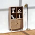 Rattan Display Cabinet | Natural Mango Wood Aesthetic craft
