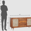 Sideboard with 2 Doors & 3 Drawers Brown Aesthetic craft