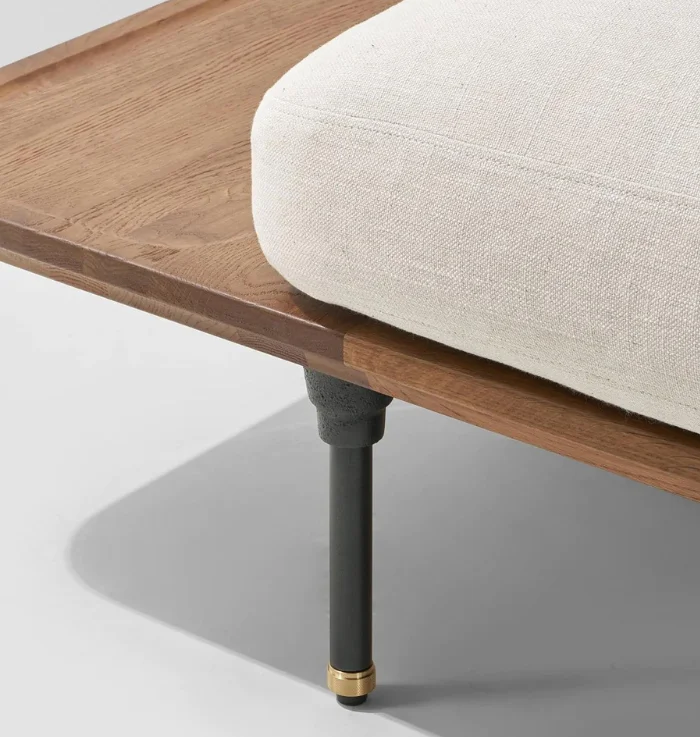 3 Seater Sofa | Mango Wood & Iron Legs | Comfortable Cotton Fabric Aesthetic craft