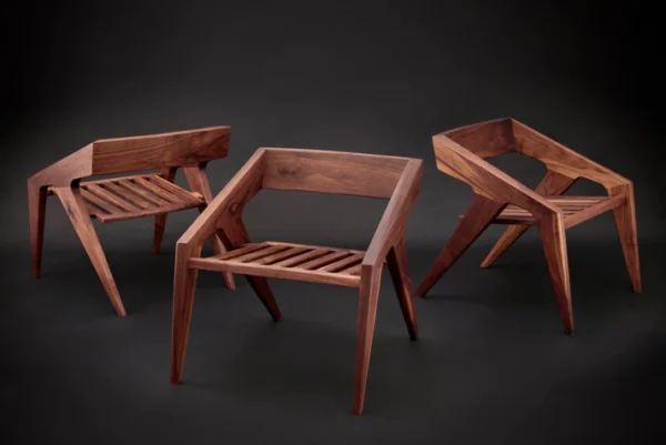 Brooklyn Chair | Solid Mango Wood Chair with Ergonomic Back Support Aesthetic craft