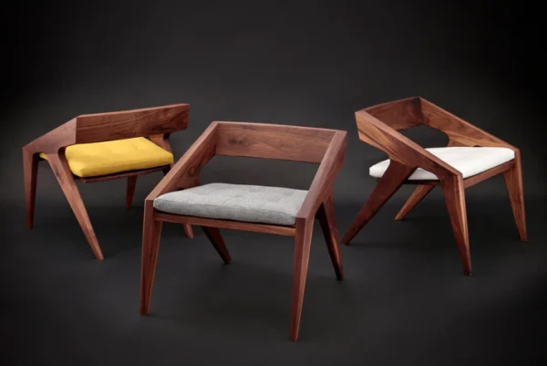 Brooklyn Chair | Solid Mango Wood Chair with Ergonomic Back Support Aesthetic craft