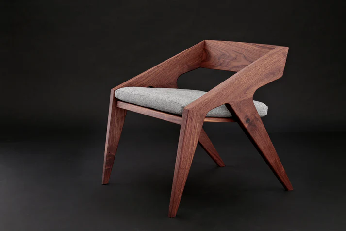 Brooklyn Chair | Solid Mango Wood Chair with Ergonomic Back Support Aesthetic craft