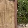 Aesthetic craft Cane Wooden Room Partition | Mango Wood & Cane Divider | Handcrafted Foldable Privacy Screen 4 Panel