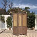 Cane Wooden Partition | Mango Wood & 4 panel Divider