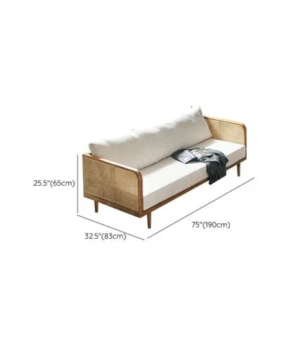 Aesthetic craft Cane-Regal Solid Wood Sofa Set | Handcrafted Acacia Wood & Cane Seating | Velvet Upholstery