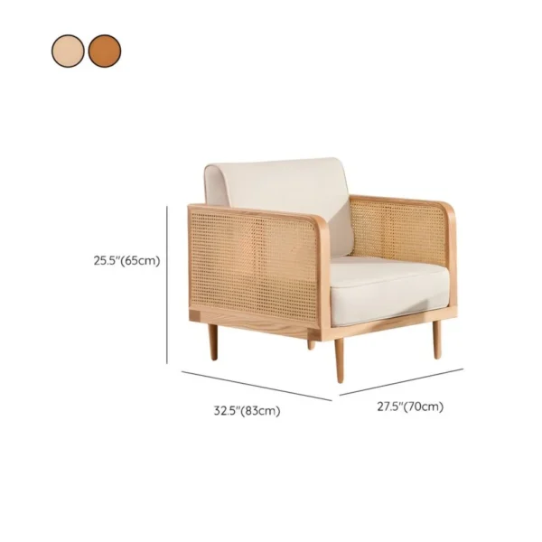 Aesthetic craft Cane-Regal Solid Wood Sofa Set | Handcrafted Acacia Wood & Cane Seating | Velvet Upholstery