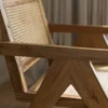 Pearl Arm Chair | Mango Wood Chair with Cane Rattan Seat & Vintage Design Aesthetic craft