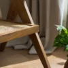 Pearl Arm Chair | Mango Wood Chair with Cane Rattan Seat & Vintage Design Aesthetic craft