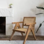 Pearl Arm Chair | Handcrafted Mango Wood & Cane Rattan Seat