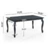 Black 6-person dining table set with wide armchairs and modern styling Aeshteticcraft