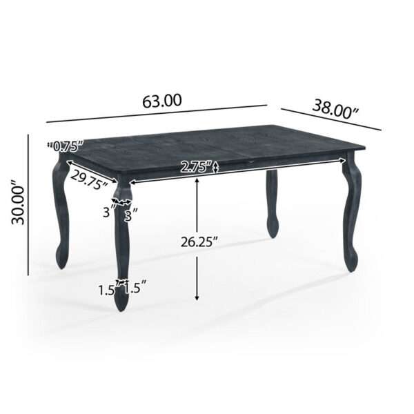 Black 6-person dining table set with wide armchairs and modern styling Aeshteticcraft