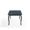 Black 6-person dining table set with wide armchairs and modern styling Aeshteticcraft