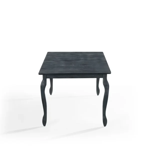 Black 6-person dining table set with wide armchairs and modern styling Aeshteticcraft