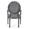 Black 6-person dining table set with wide armchairs and modern styling Aeshteticcraft