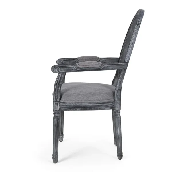 Black 6-person dining table set with wide armchairs and modern styling Aeshteticcraft