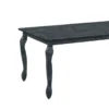 Black 6-person dining table set with wide armchairs and modern styling Aeshteticcraft