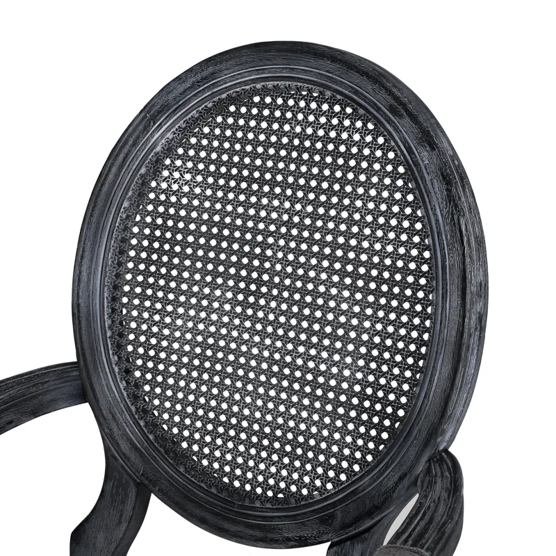 Black 6-person dining table set with wide armchairs and modern styling Aeshteticcraft Black 6-person dining table set with wide armchairs and modern styling Aeshteticcraft