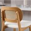 Set of two solid wood counter stools with backrest and contoured seats Aeatheticcraft