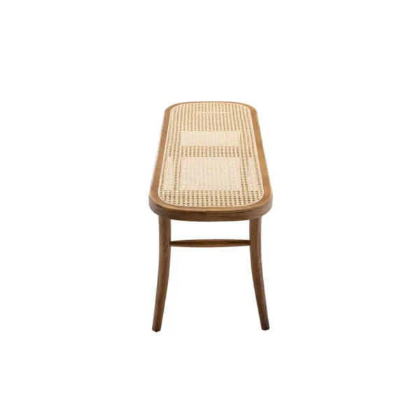 Cane Solid Wood Bench made with mango wood and cane detailing Aesthetic craft