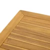 Outdoor mango wood and wicker lounge set with chairs, loveseat, table, and cushions Aesthetic craft