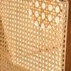 Rattan Lounge Chair with Mango Wood Frame and Cane Backrest Aesthetic craft