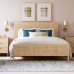 Handcrafted Cane Bed | Solid Mango Wood Frame & cane