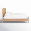 Handcrafted mango wood and cane bed frame in king, queen, and twin sizes Aesthetic craft