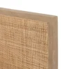 Handcrafted mango wood and cane bed frame in king, queen, and twin sizes Aesthetic craft