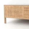 Handcrafted mango wood and cane bed frame in king, queen, and twin sizes Aesthetic craft