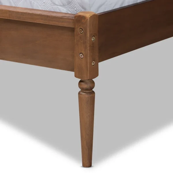 Solid mango wood cane bed frame available in brown and black colors Aesthetic craft