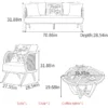 Simple solid wood office sofa set with cane weave and coffee table Aesthetic craft