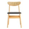 Ancient style mango wood dining set with cane‑leg table and matching chairs Aestheticcraft