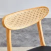 Ancient style mango wood dining set with cane‑leg table and matching chairs Aestheticcraft