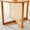 Ancient style mango wood dining set with cane‑leg table and matching chairs Aestheticcraft