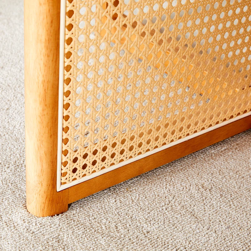 Ancient style mango wood dining set with cane‑leg table and matching chairs Aestheticcraft Ancient style mango wood dining set with cane‑leg table and matching chairs Aestheticcraft